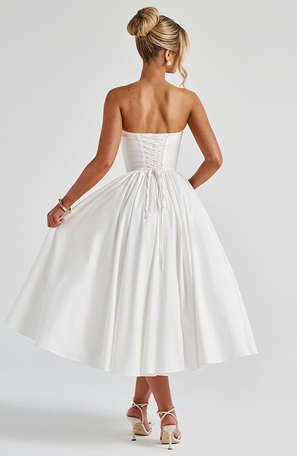 Ivory Prim Midi Dress