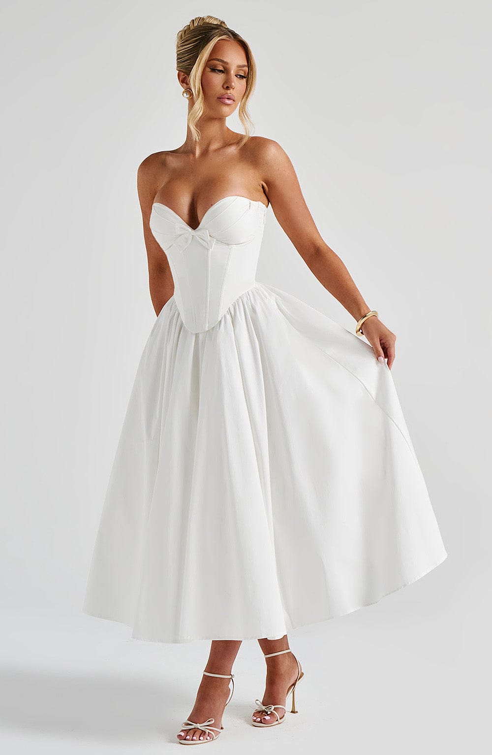 Ivory Prim Midi Dress