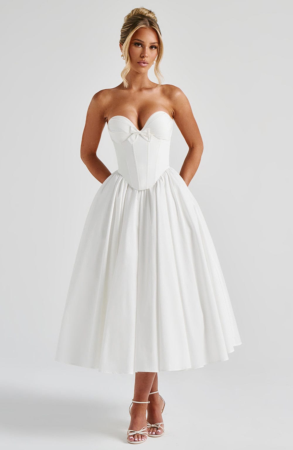 Ivory Prim Midi Dress