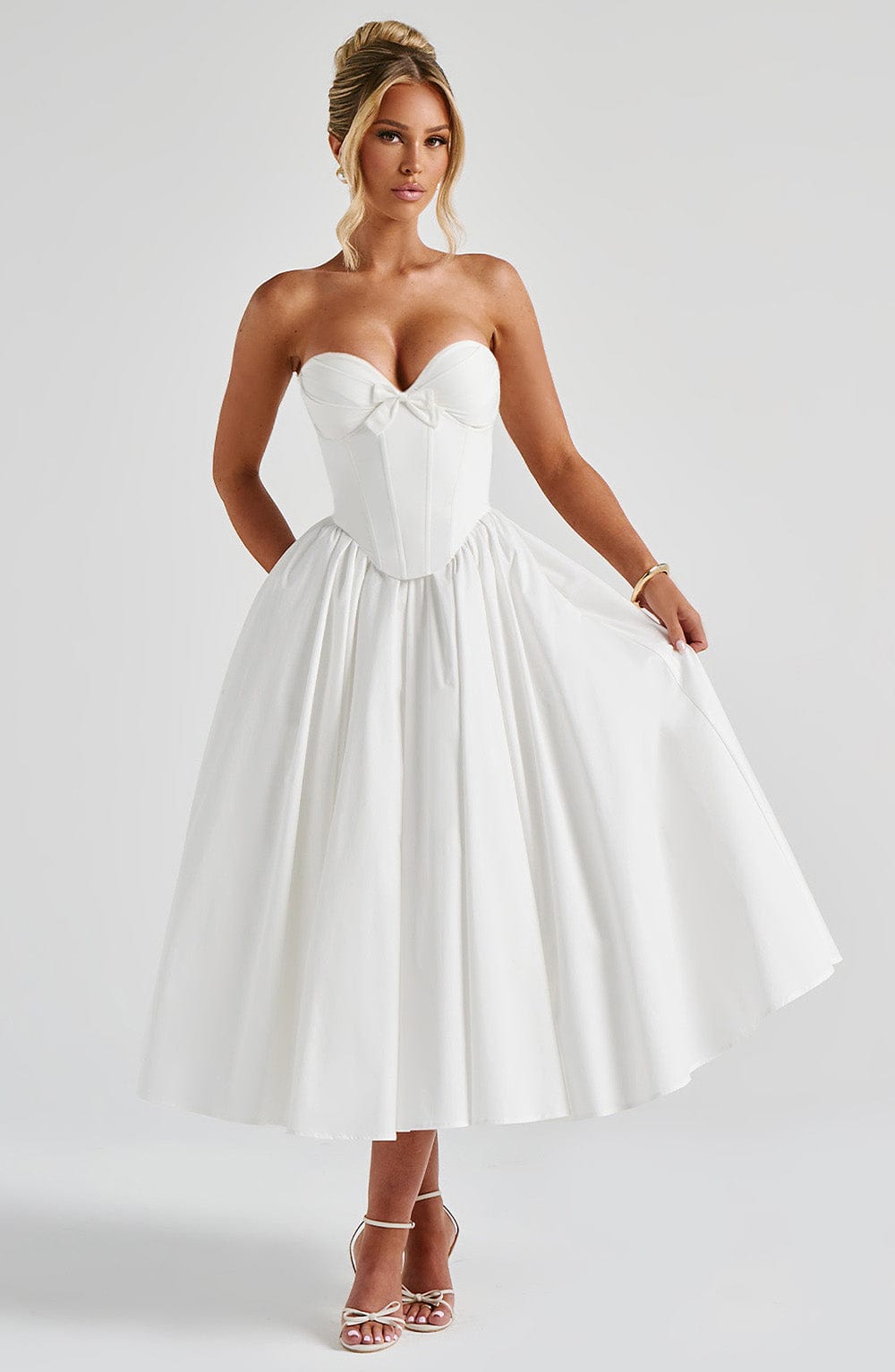 Ivory Prim Midi Dress