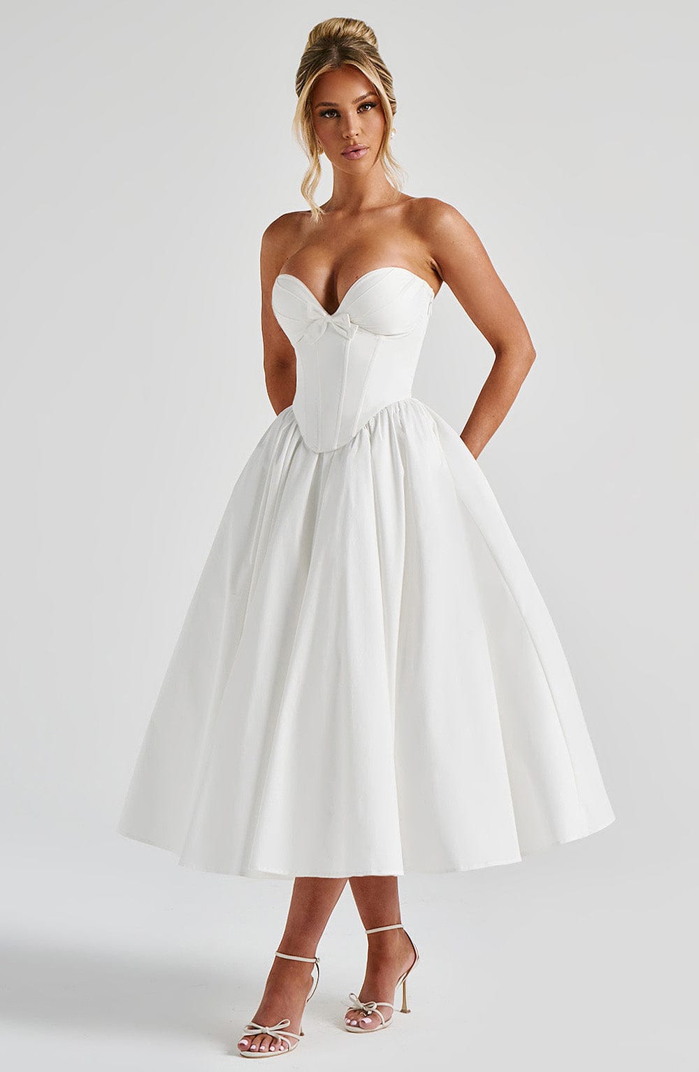 Ivory Prim Midi Dress