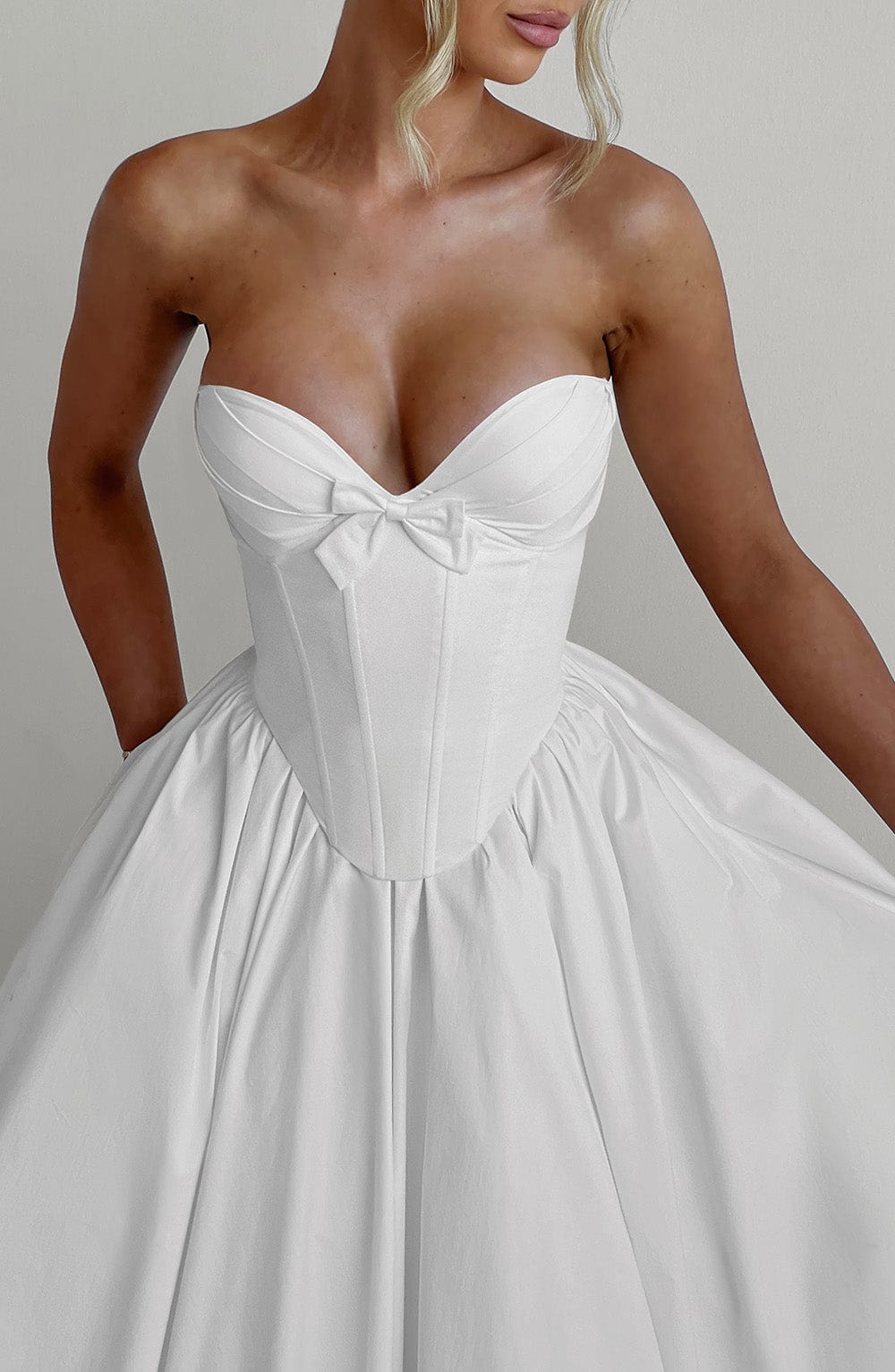 Ivory Prim Midi Dress