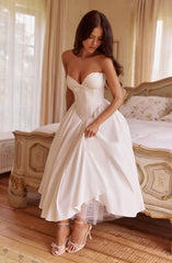 Ivory Prim Midi Dress