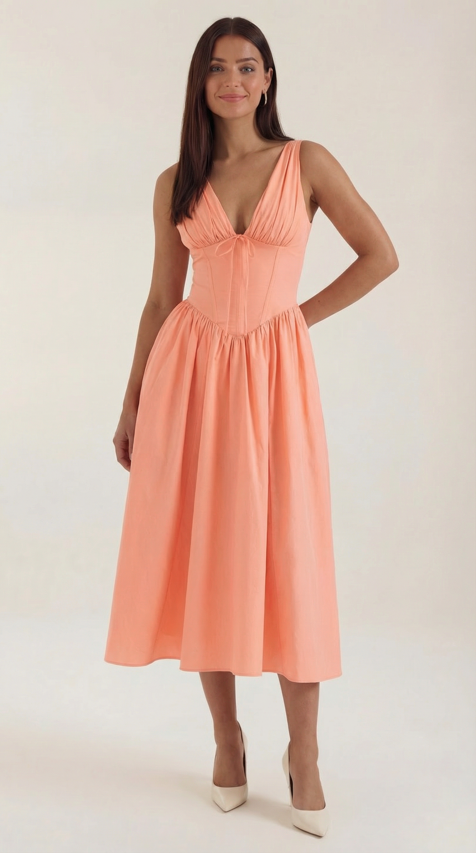 Cassiopeia Midi Plunge Dress