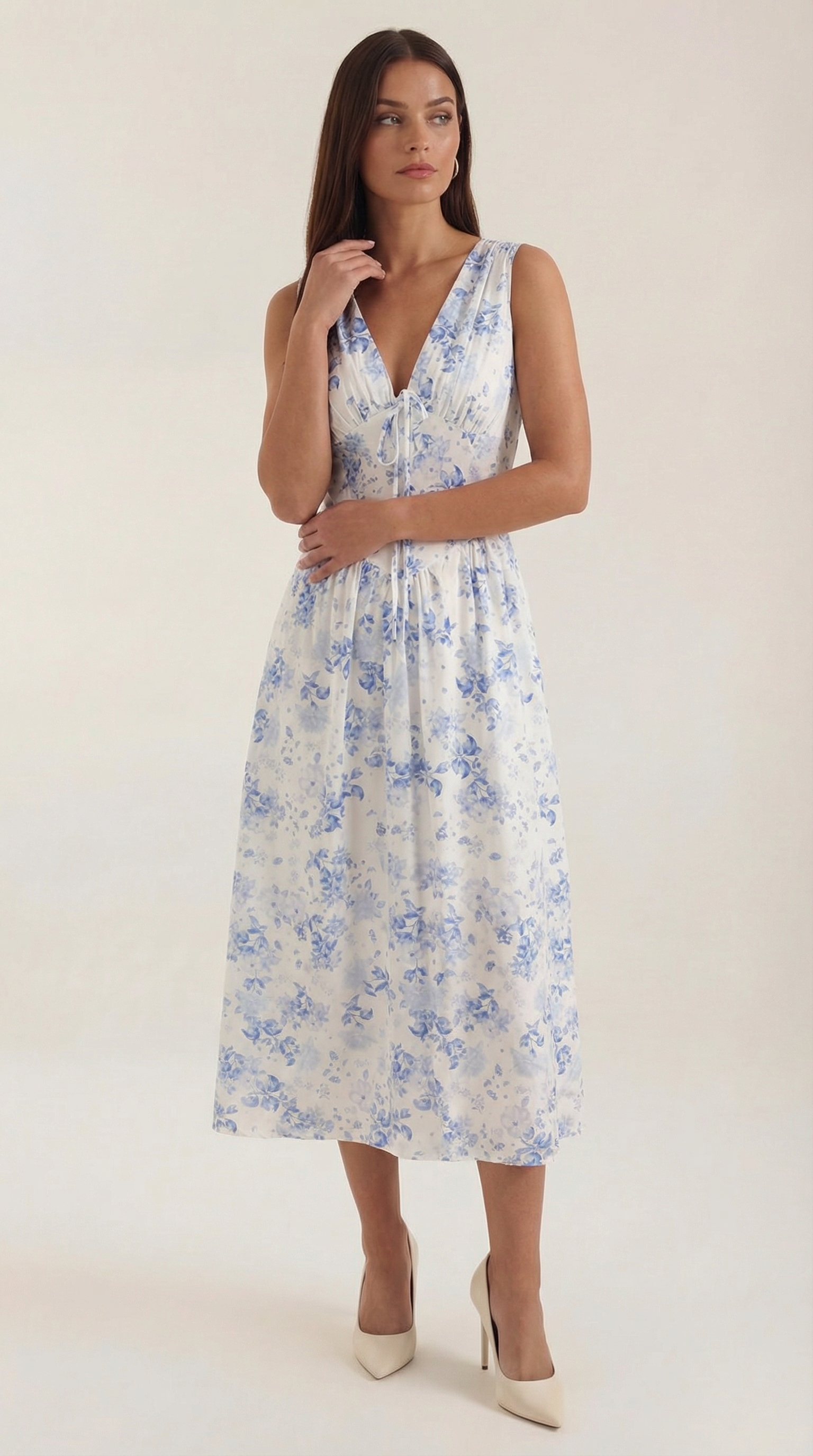 Cassiopeia Midi Plunge Dress