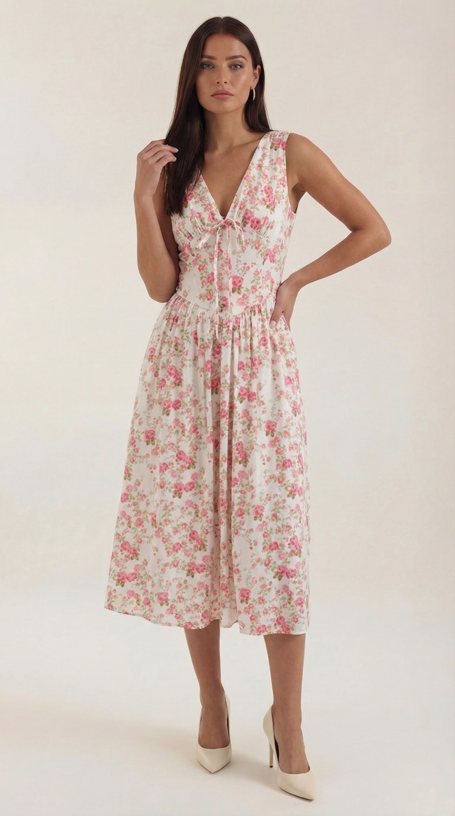 Cassiopeia Midi Plunge Dress