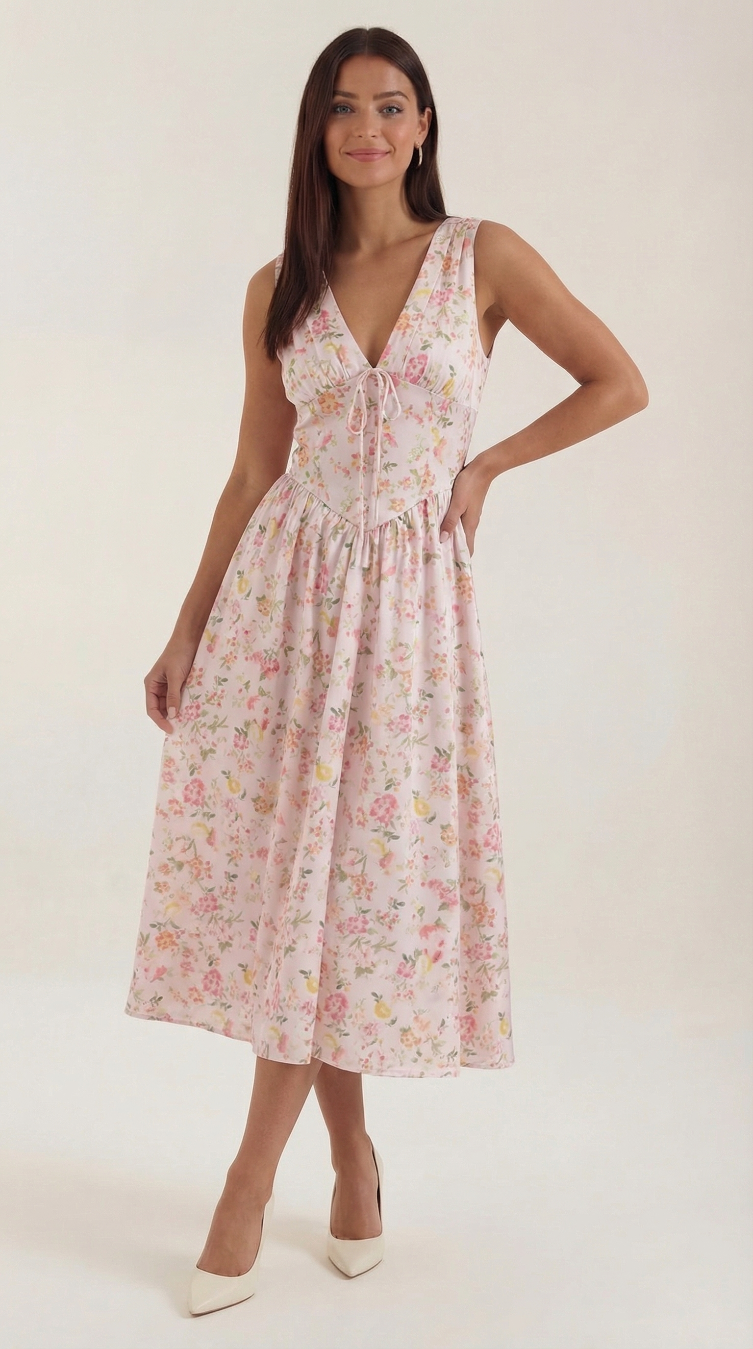 Cassiopeia Midi Plunge Dress