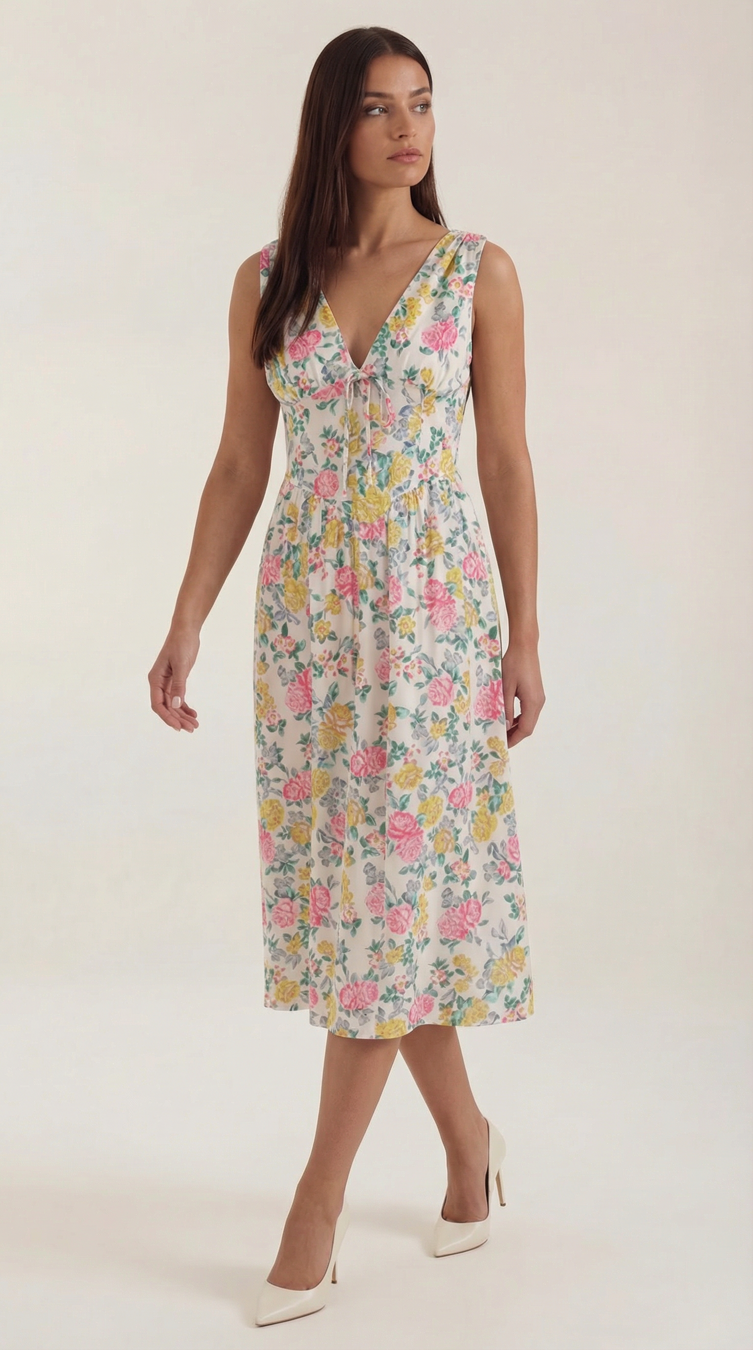 Cassiopeia Midi Plunge Dress