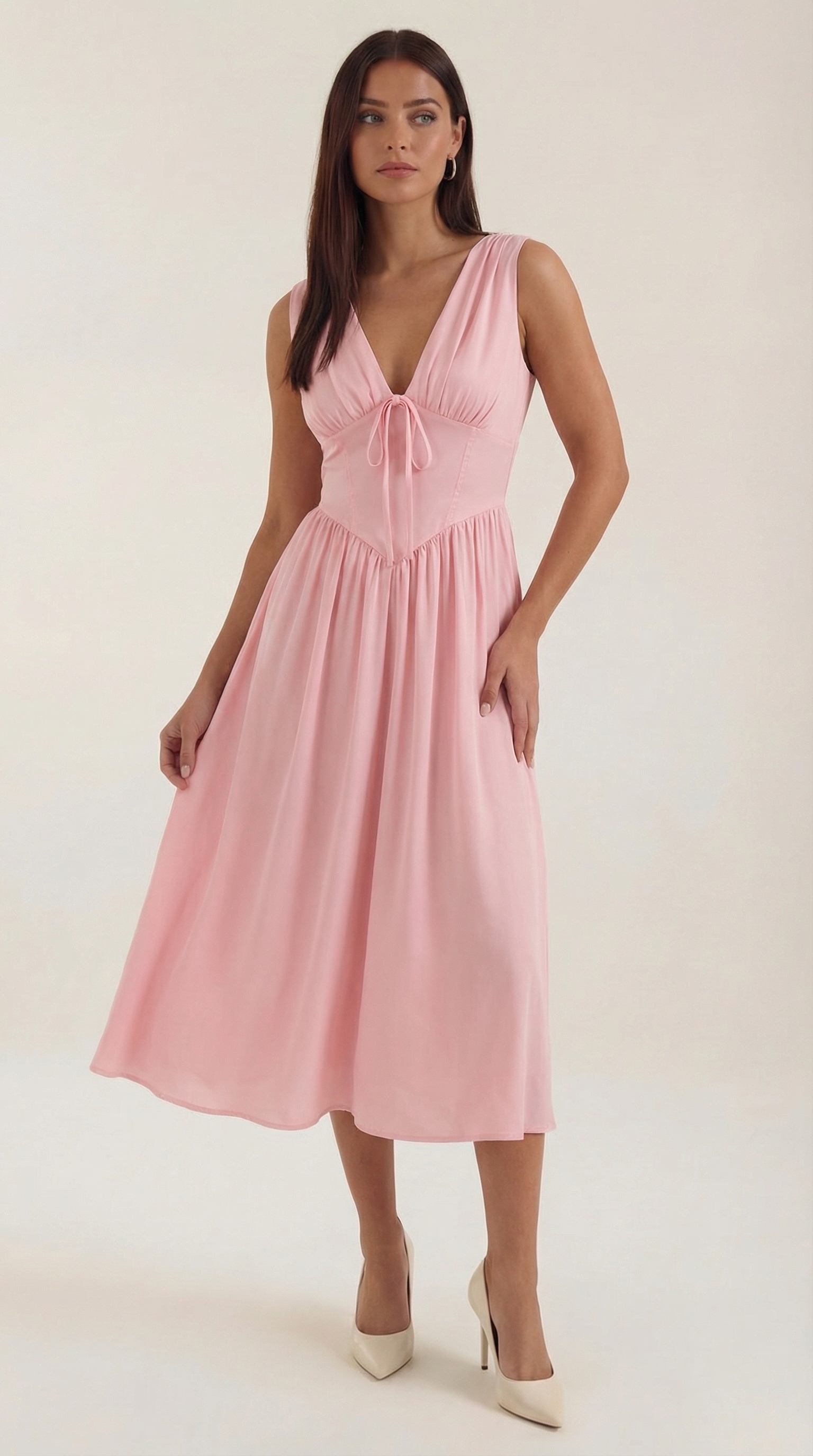 Cassiopeia Midi Plunge Dress