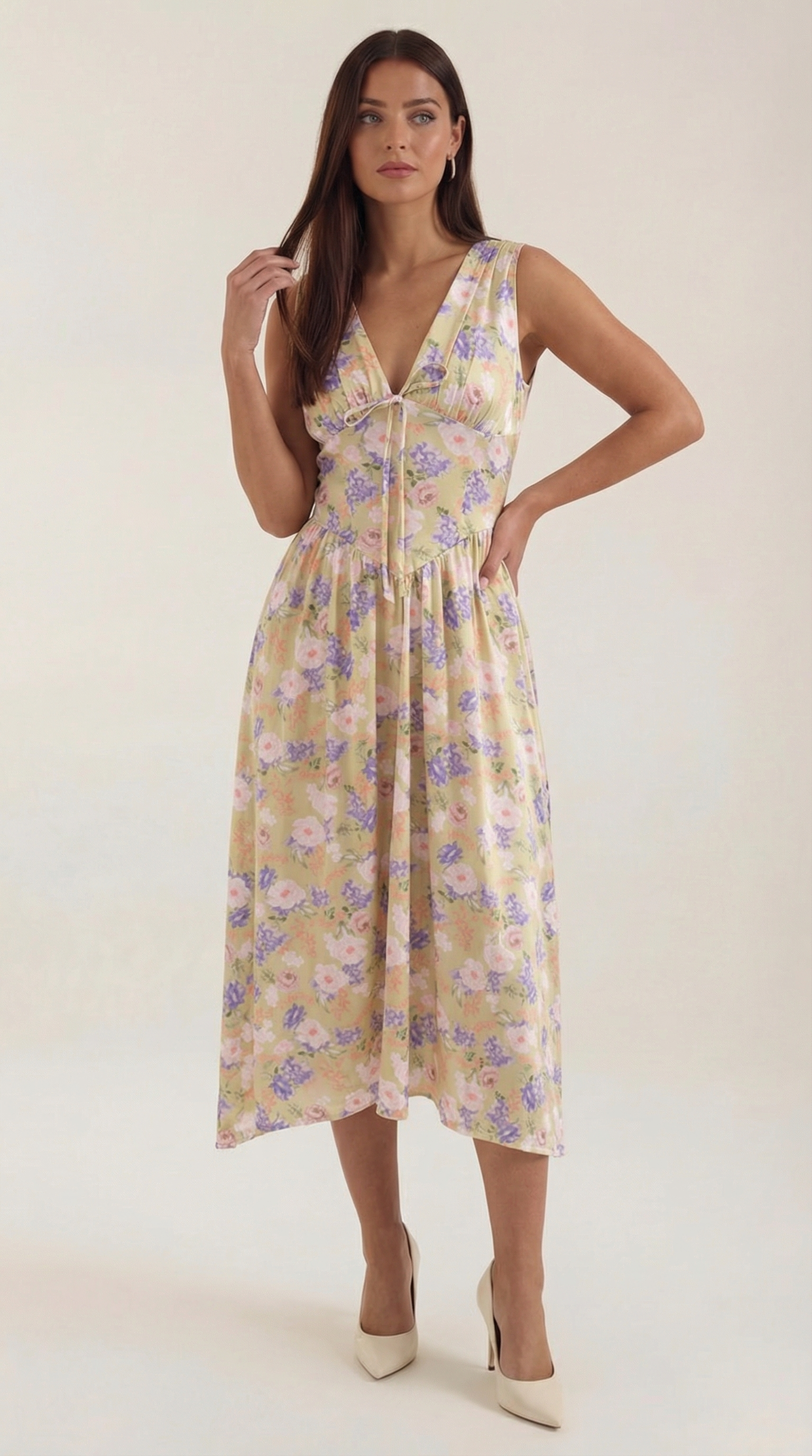 Cassiopeia Midi Plunge Dress