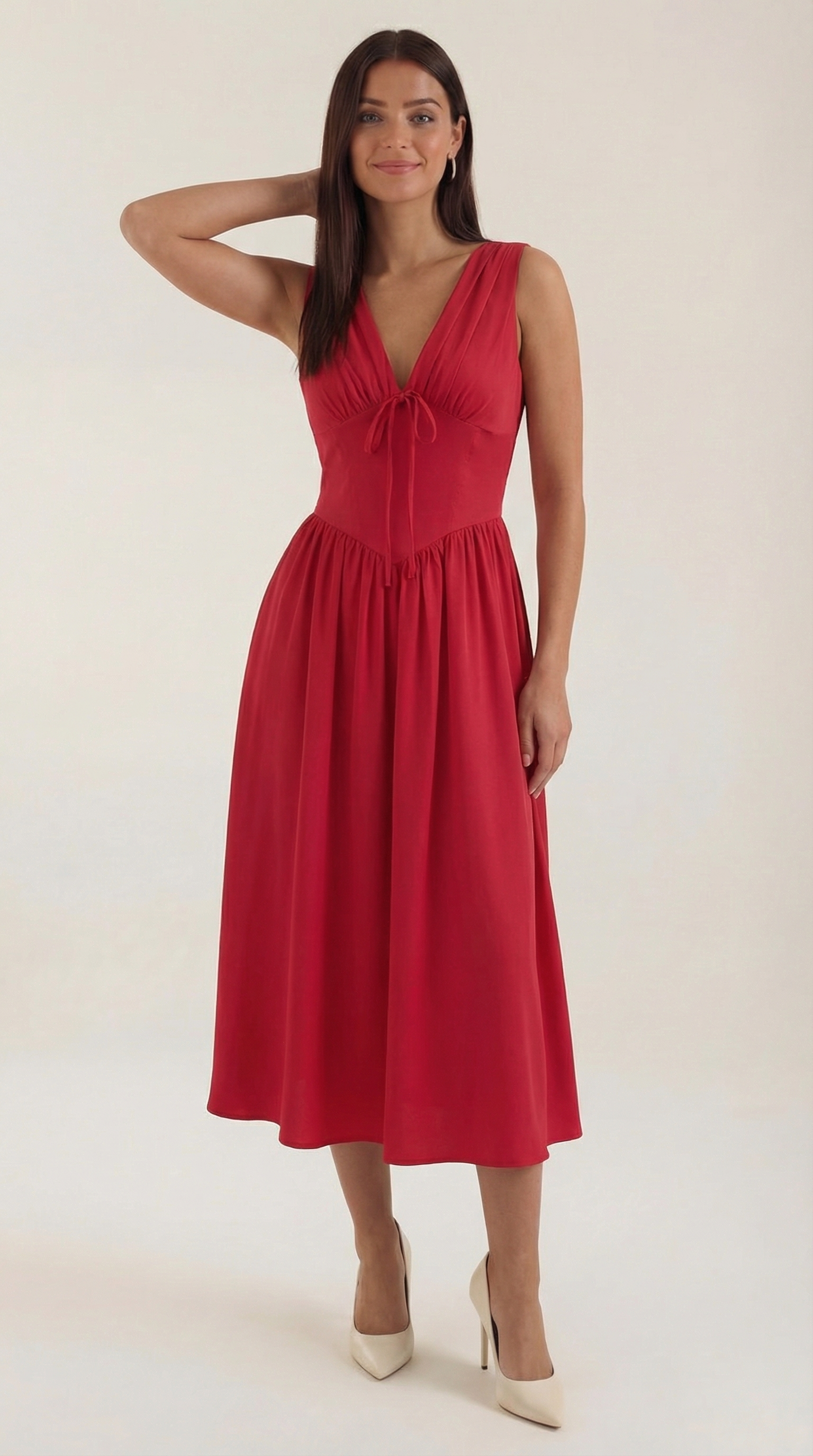 Cassiopeia Midi Plunge Dress