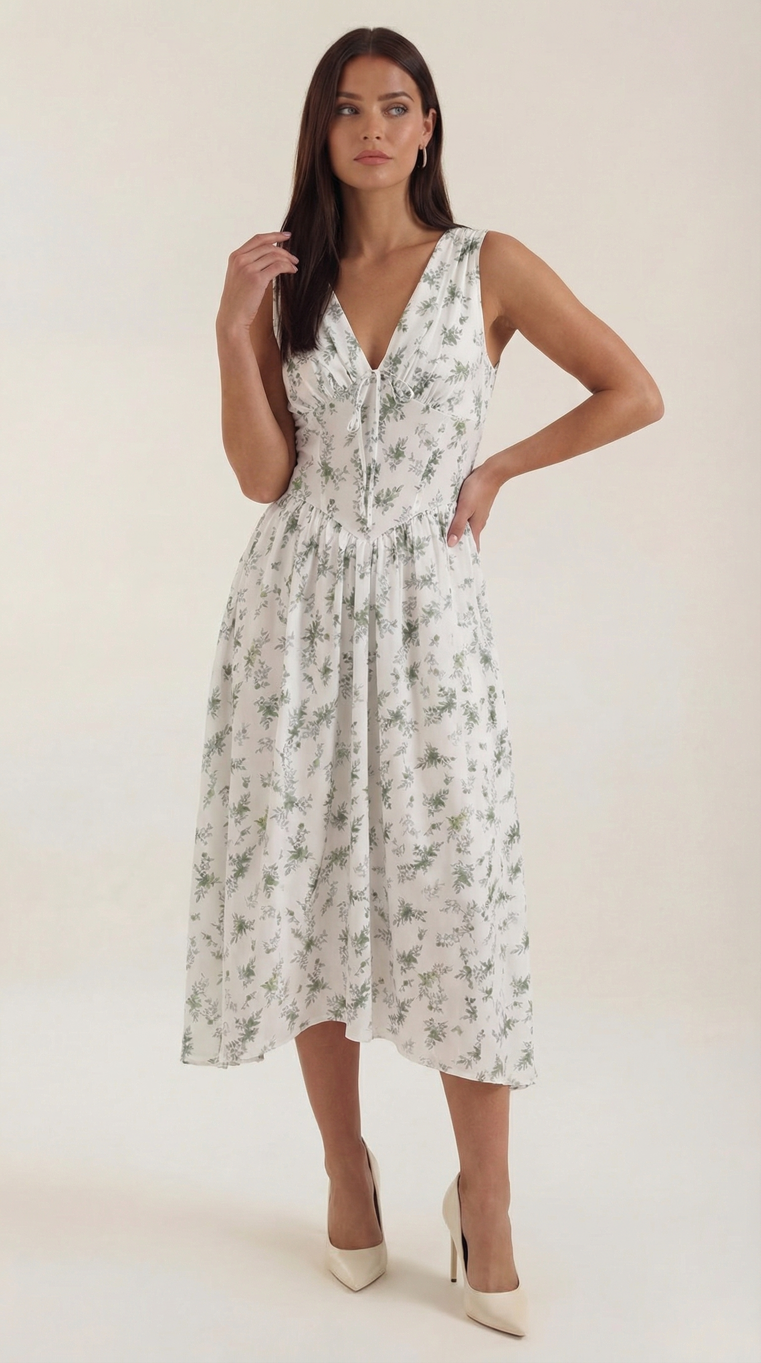 Cassiopeia Midi Plunge Dress