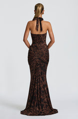 Rosetta Leopard Print Maxi Dress