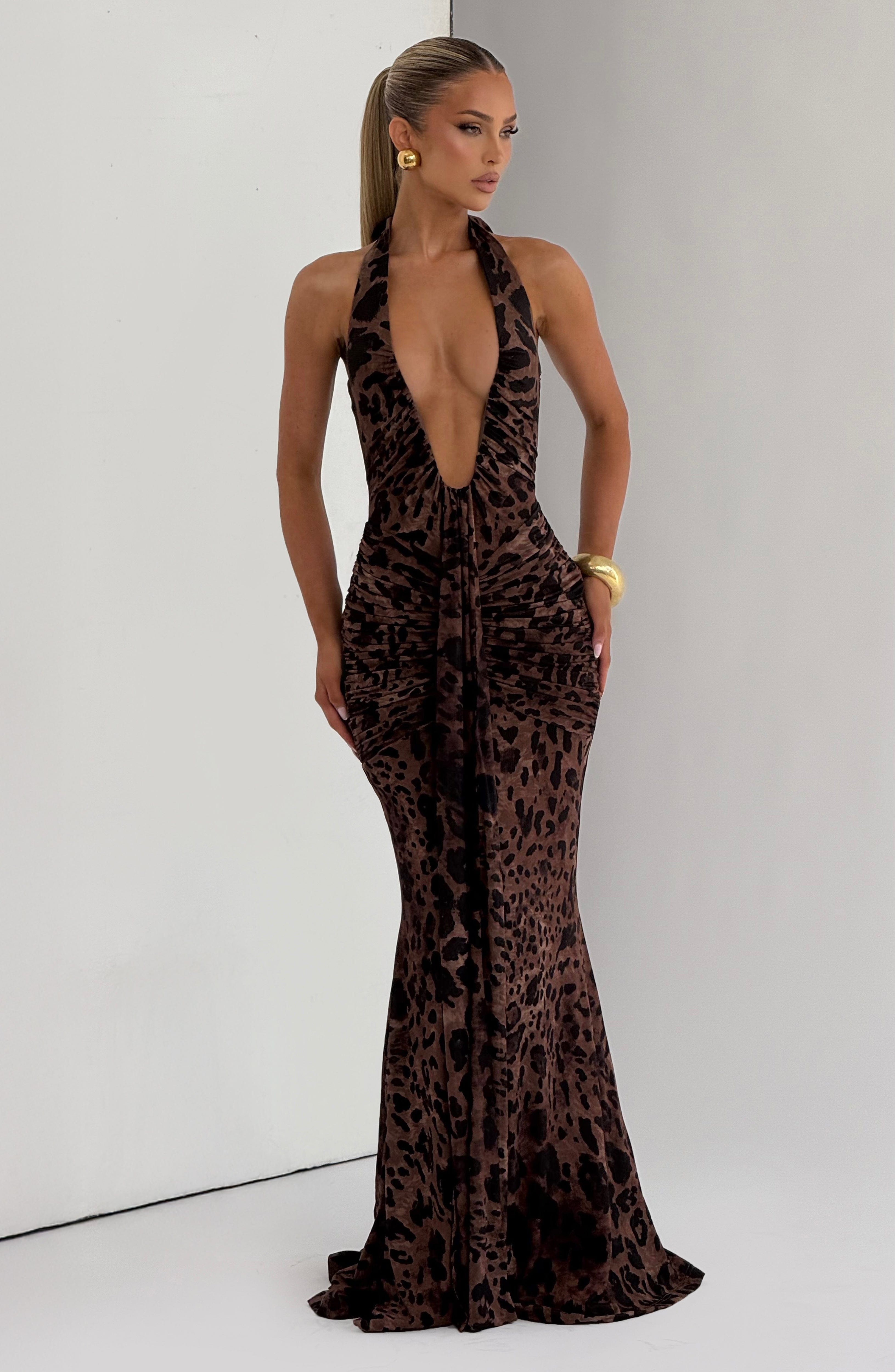 Rosetta Leopard Print Maxi Dress