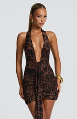 Rosetta Leopard Print Mini Dress