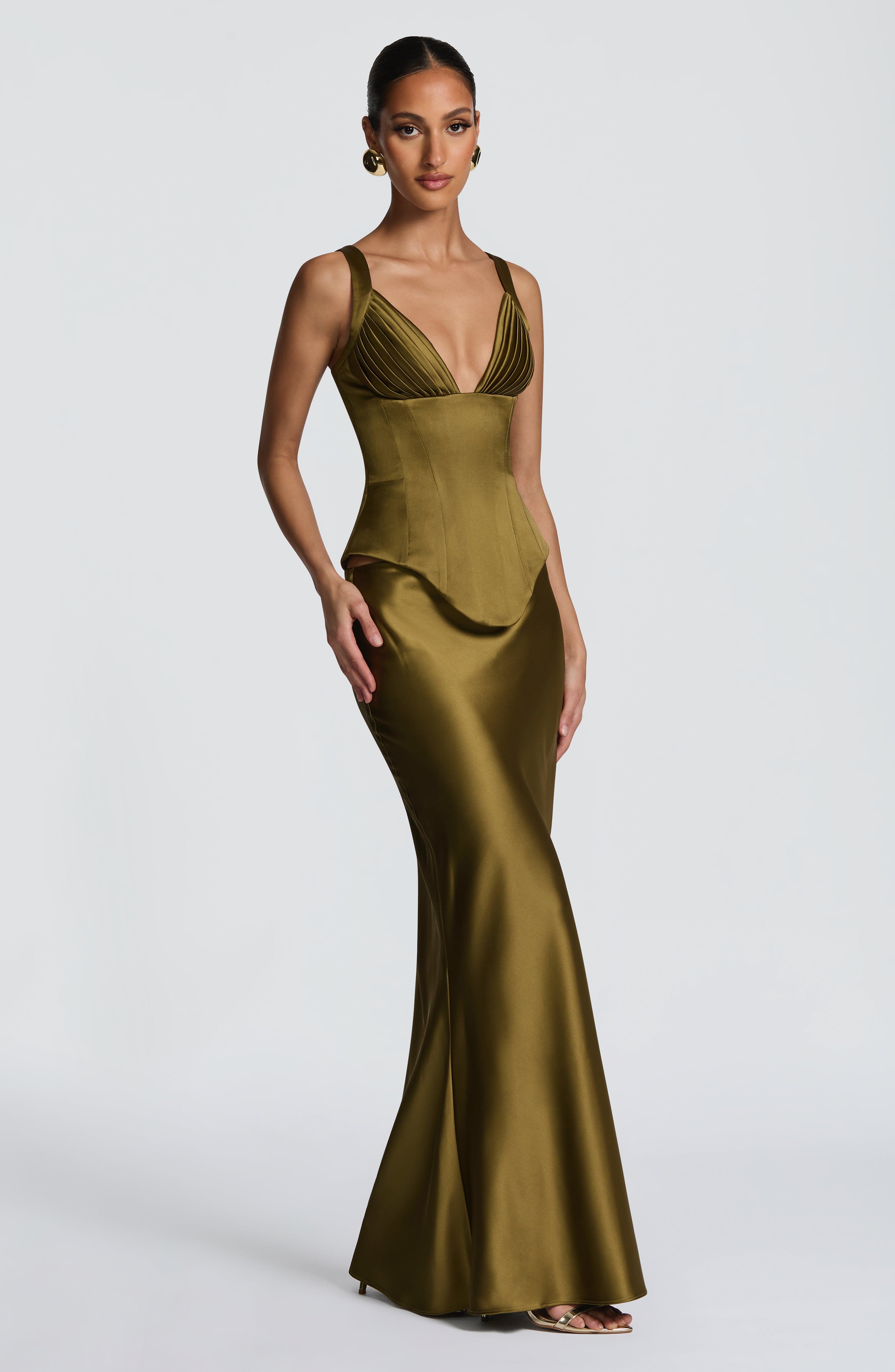 Deep Olive Rowan Corset