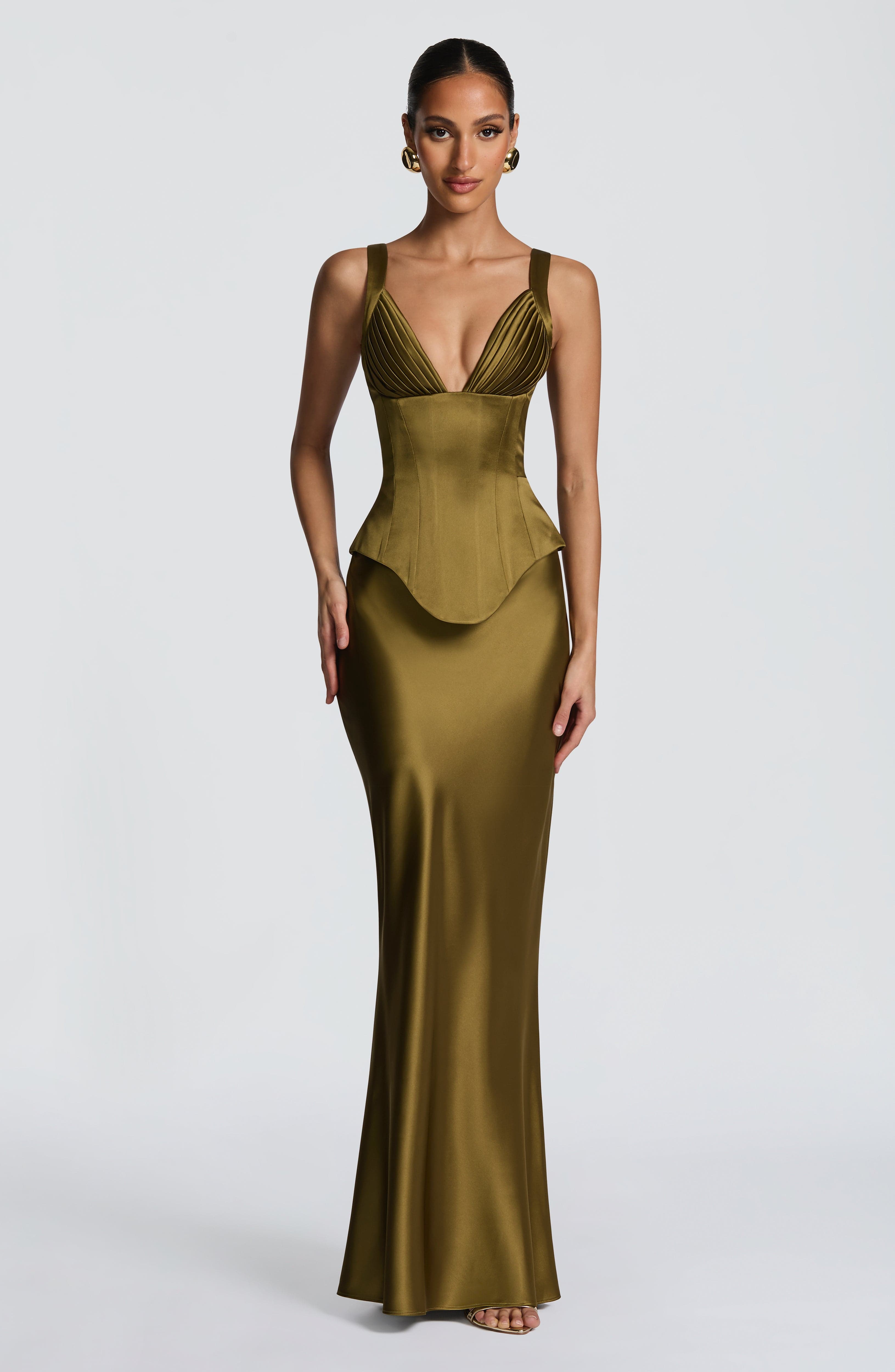 Deep Olive Rowan Corset