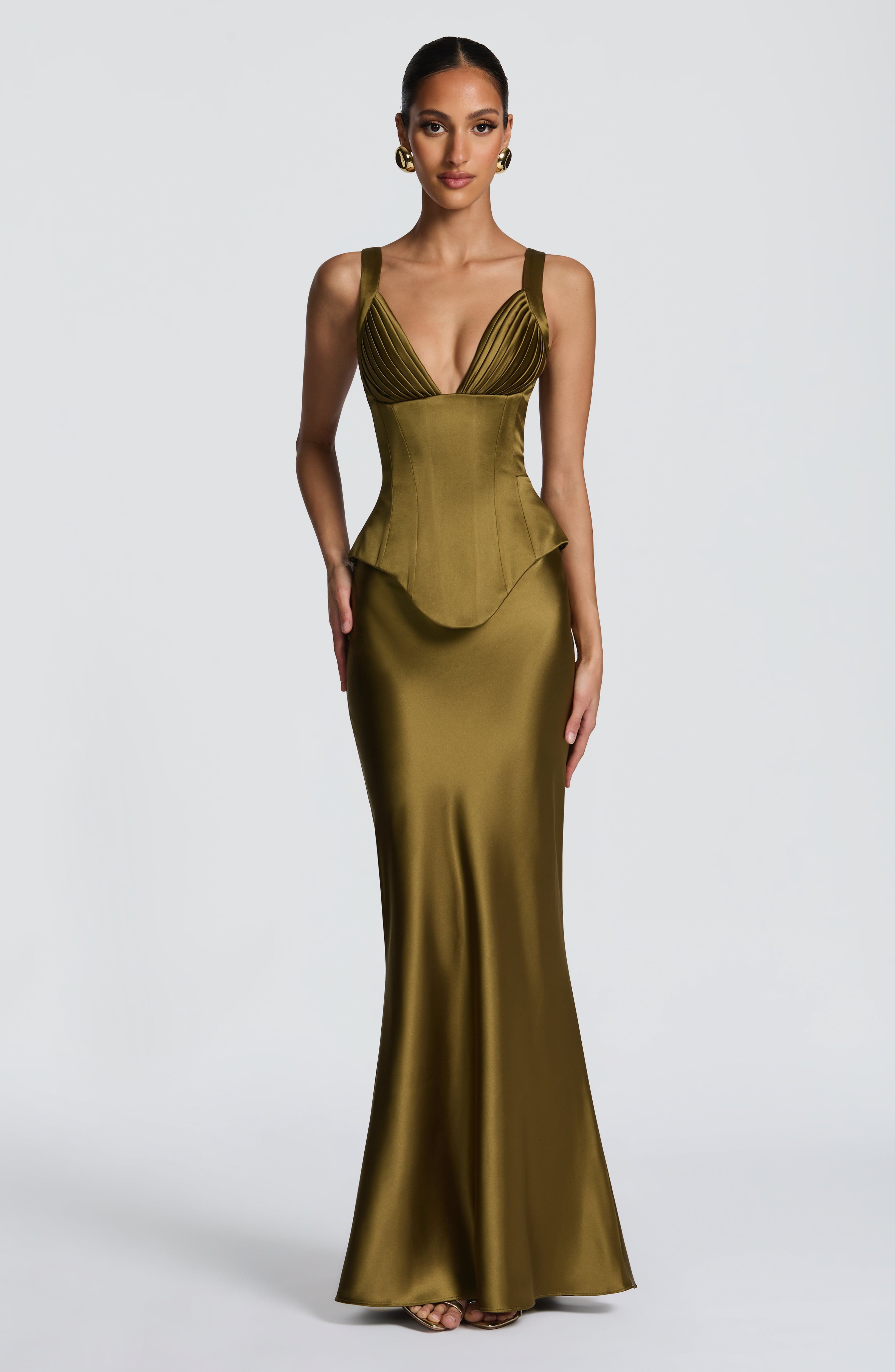 Deep Olive Rowan Corset