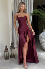 Samira Cherry Lacquer Maxi Dress