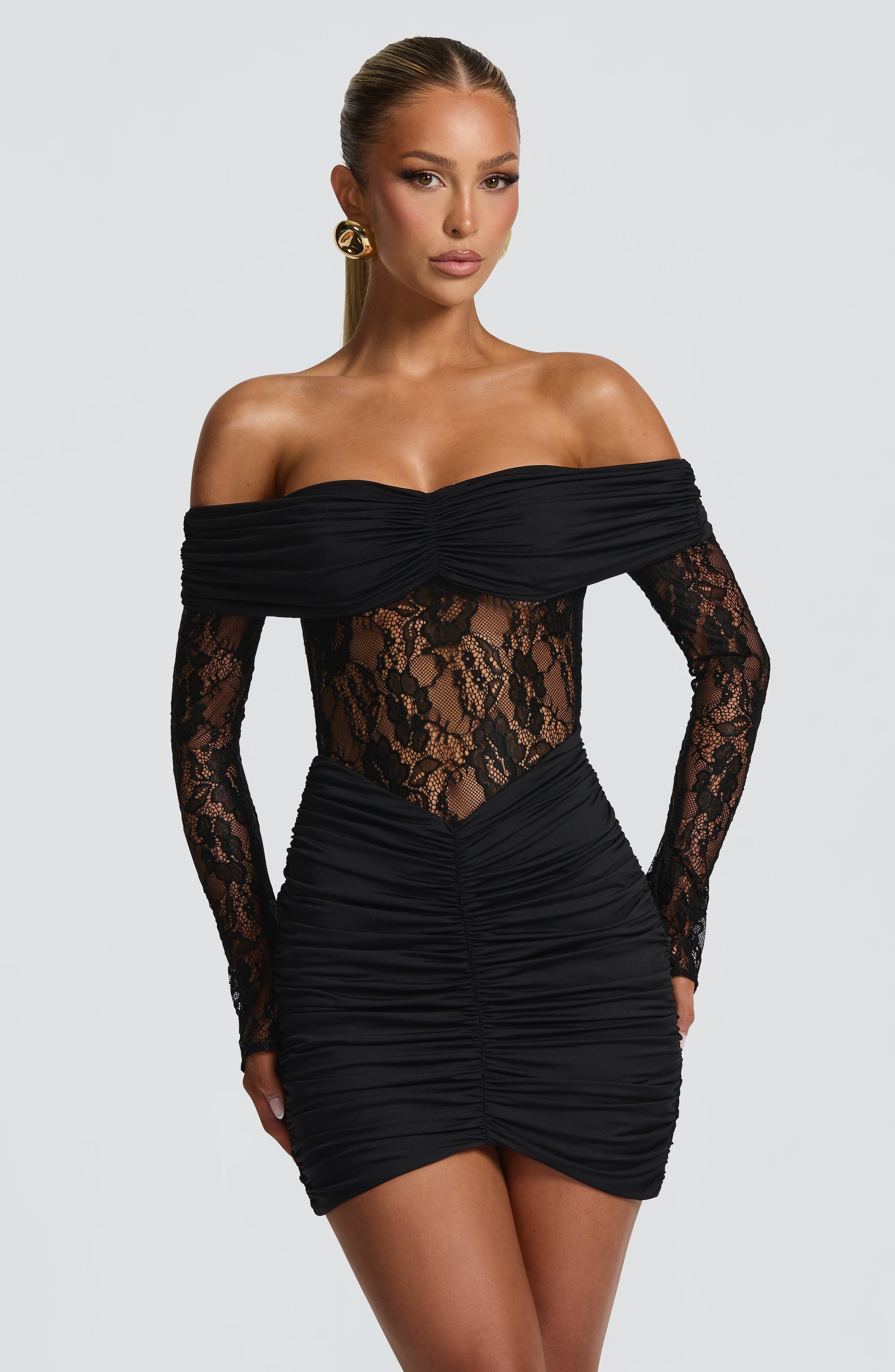 Sauline Black Mini Dress