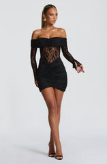 Sauline Black Mini Dress
