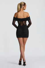Sauline Black Mini Dress