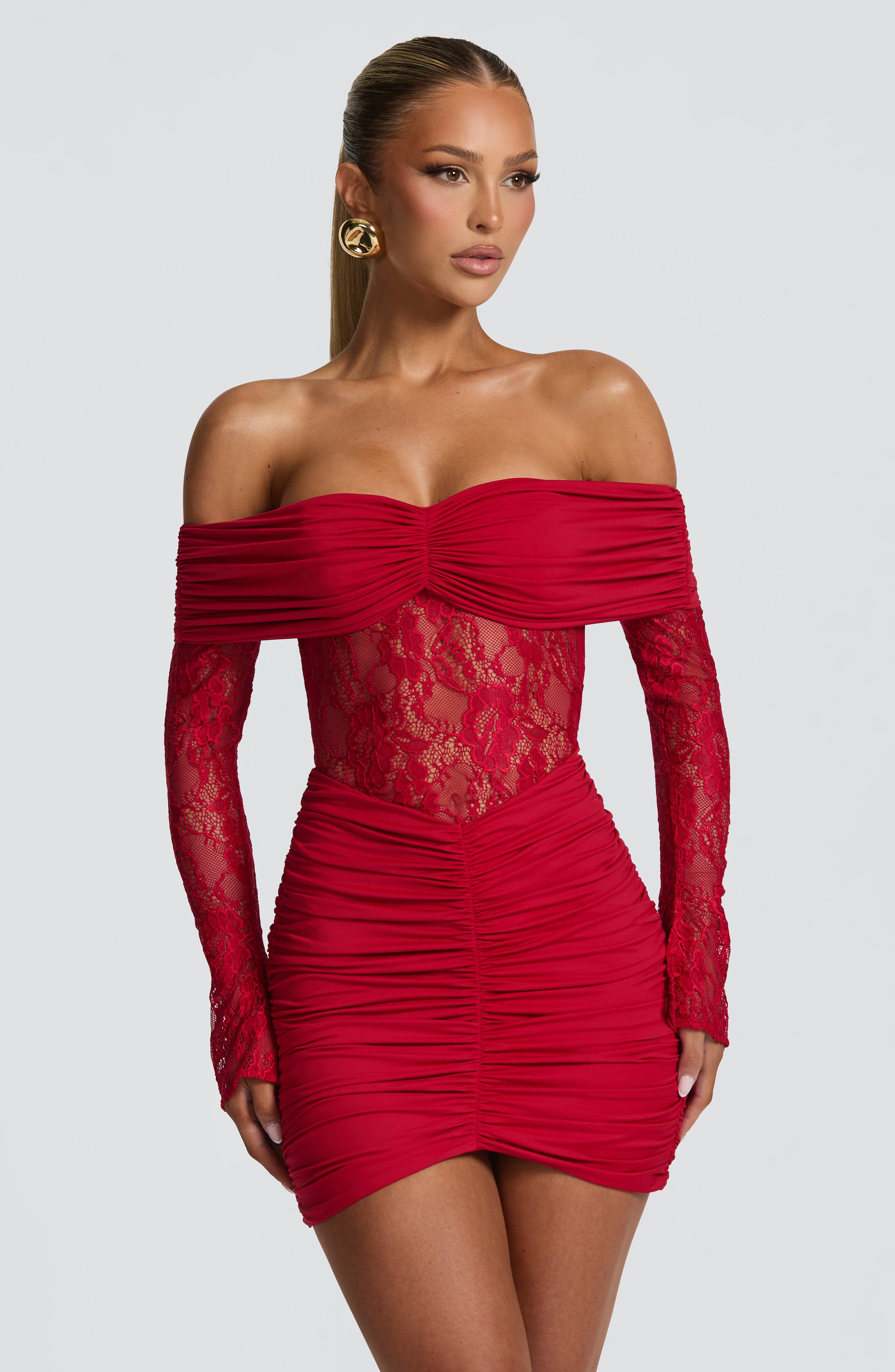 Sauline Red Mini Dress
