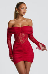 Sauline Red Mini Dress