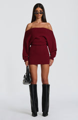 Burgundy Sawyer Mini Dress