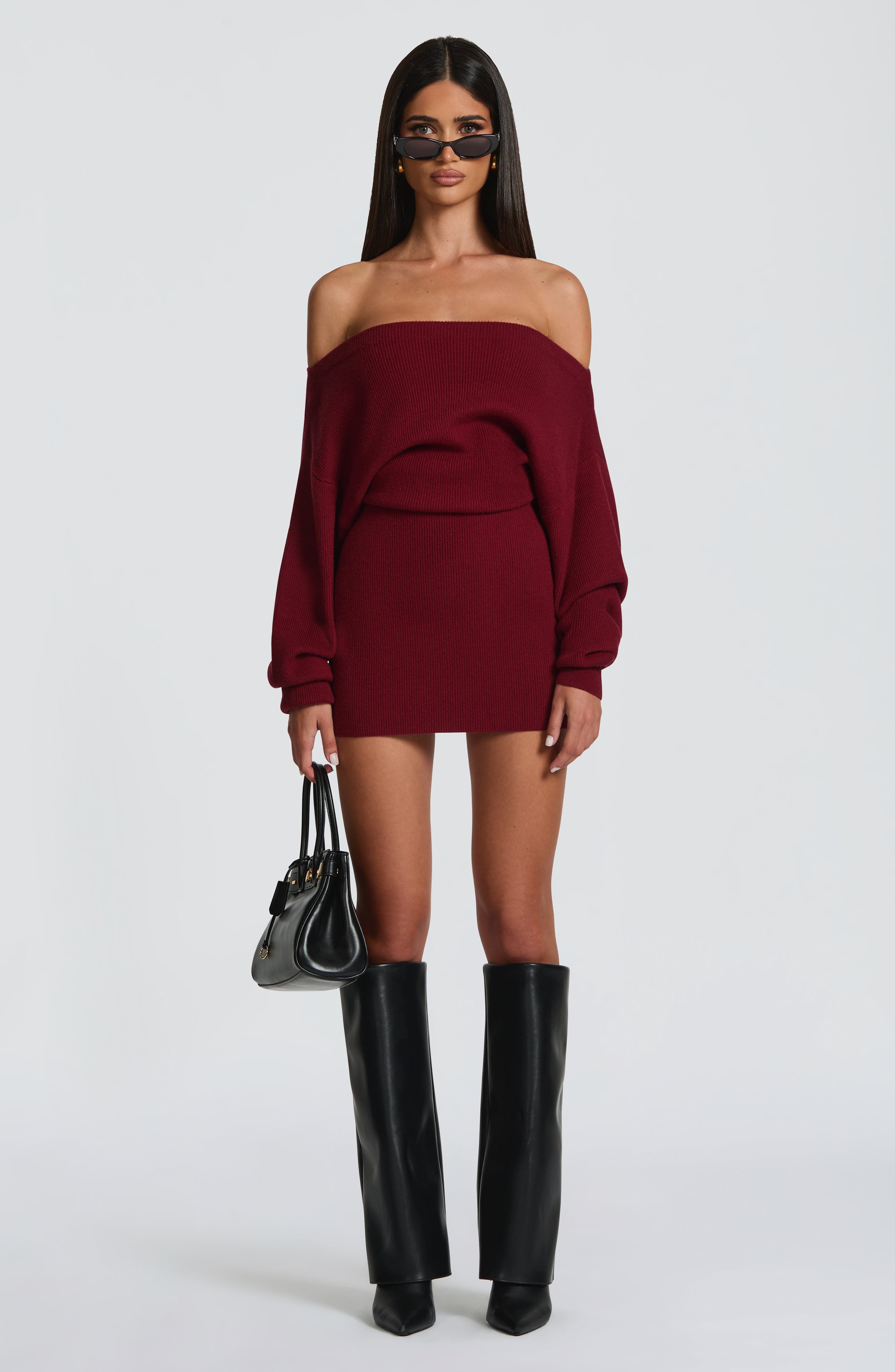 Burgundy Sawyer Mini Dress