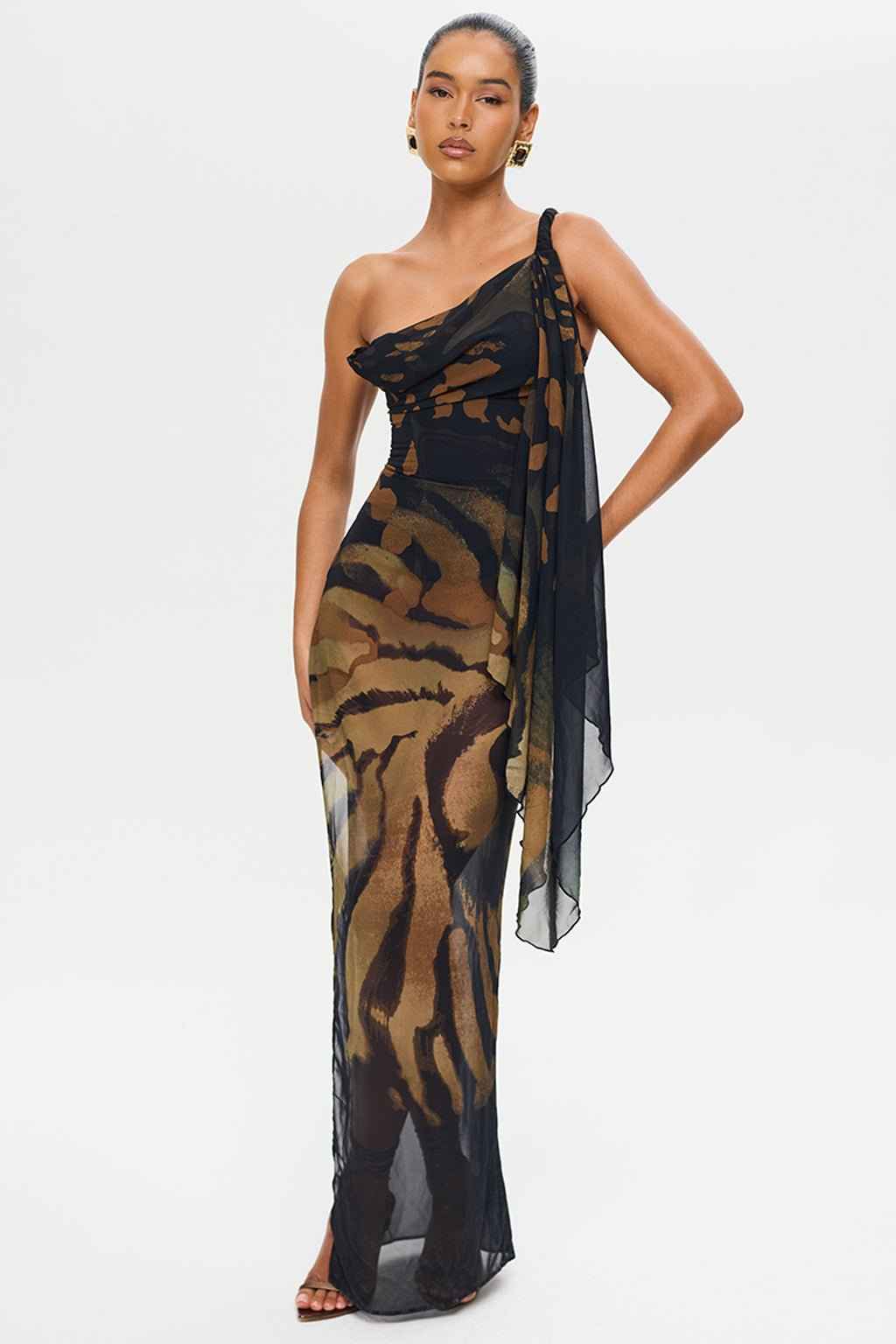 Solstice Sheer Chiffon Maxi Dress