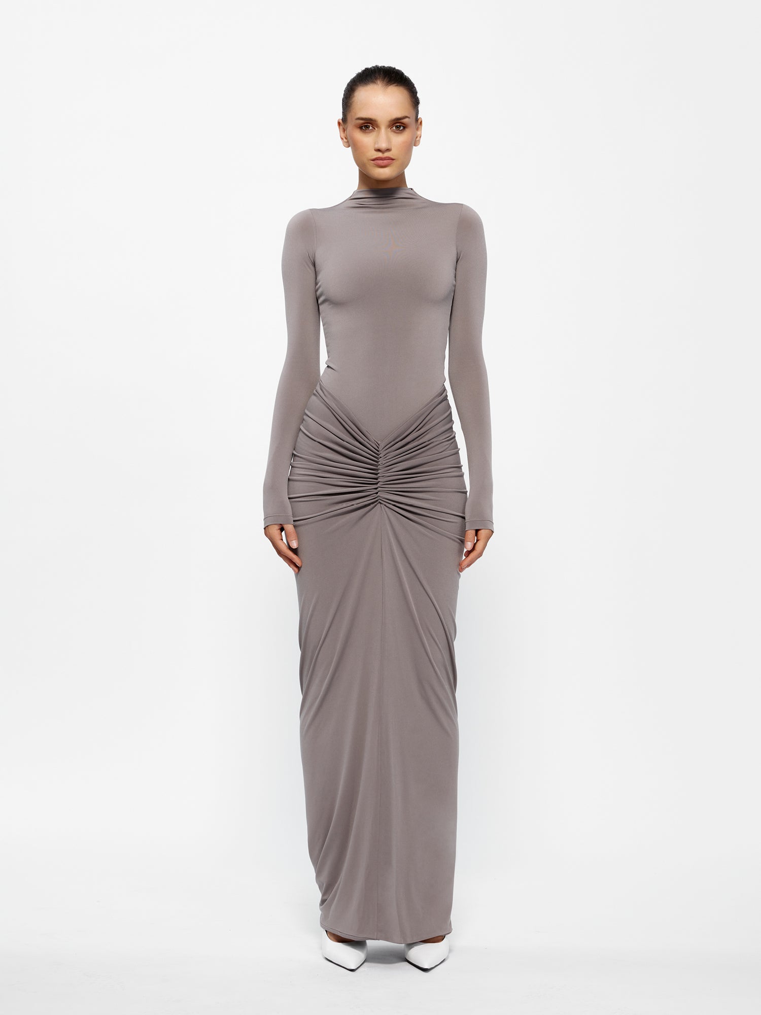 Tia Bodysuit - Nutmeg Maxi dress