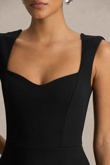 Andromeda Midi Dress - Black Sweetheart Skater