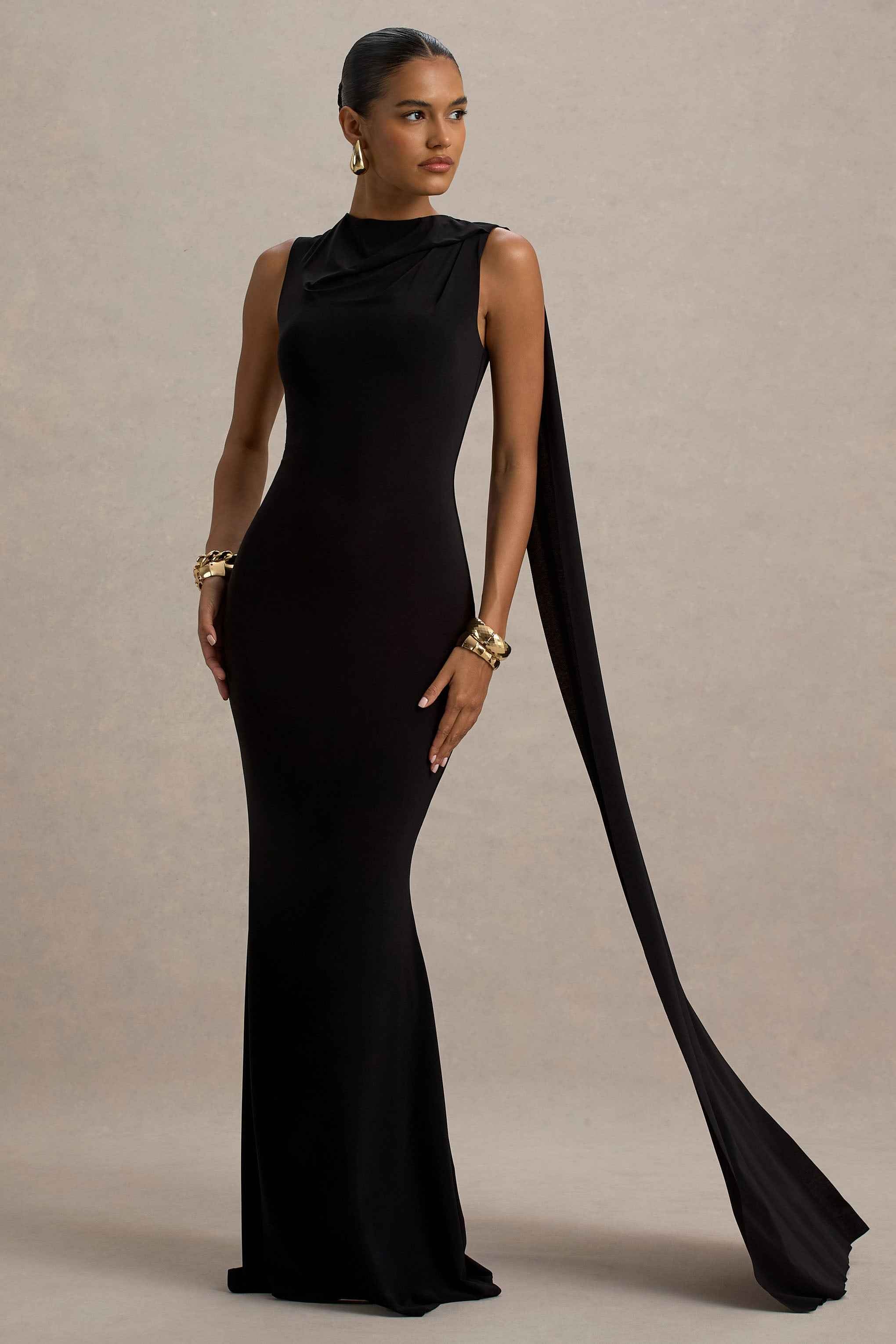 Mia Maxi Dress - Black Sash