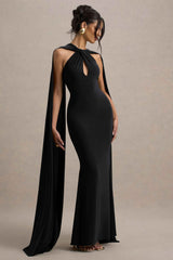 Rhoda Maxi Dress - Black Twist Halter