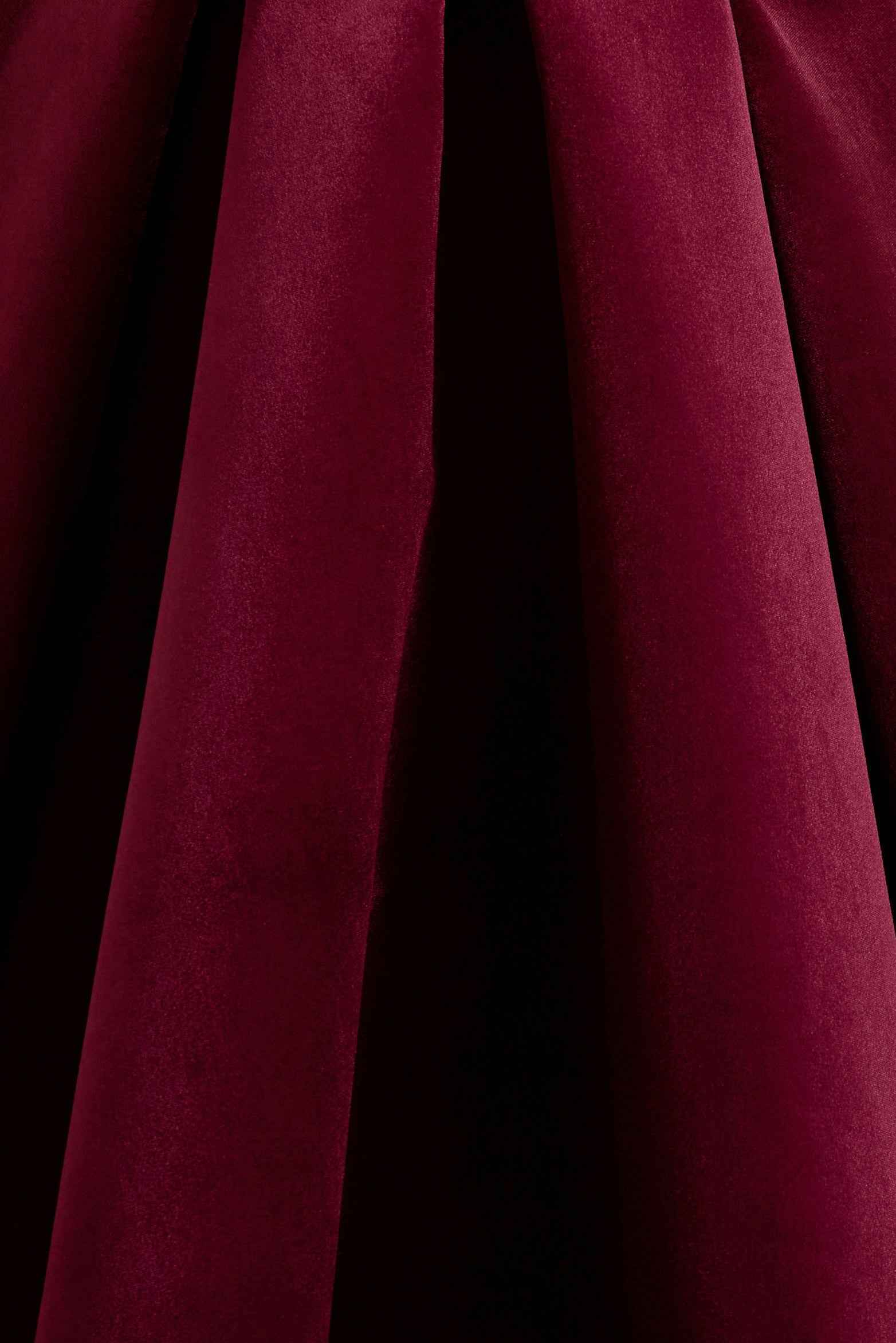 Francisca Midi Dress - Berry Velvet Strappy
