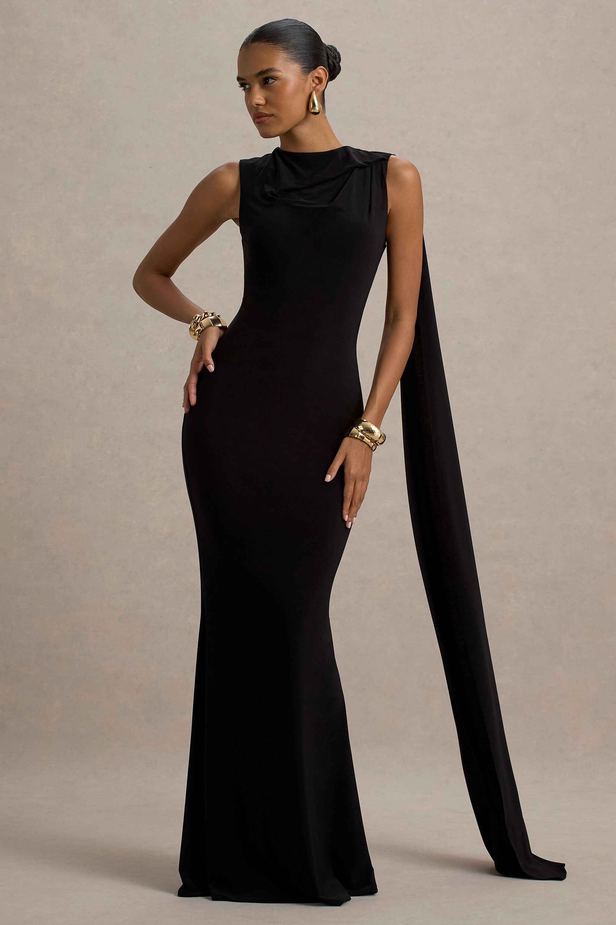Mia Maxi Dress - Black Sash