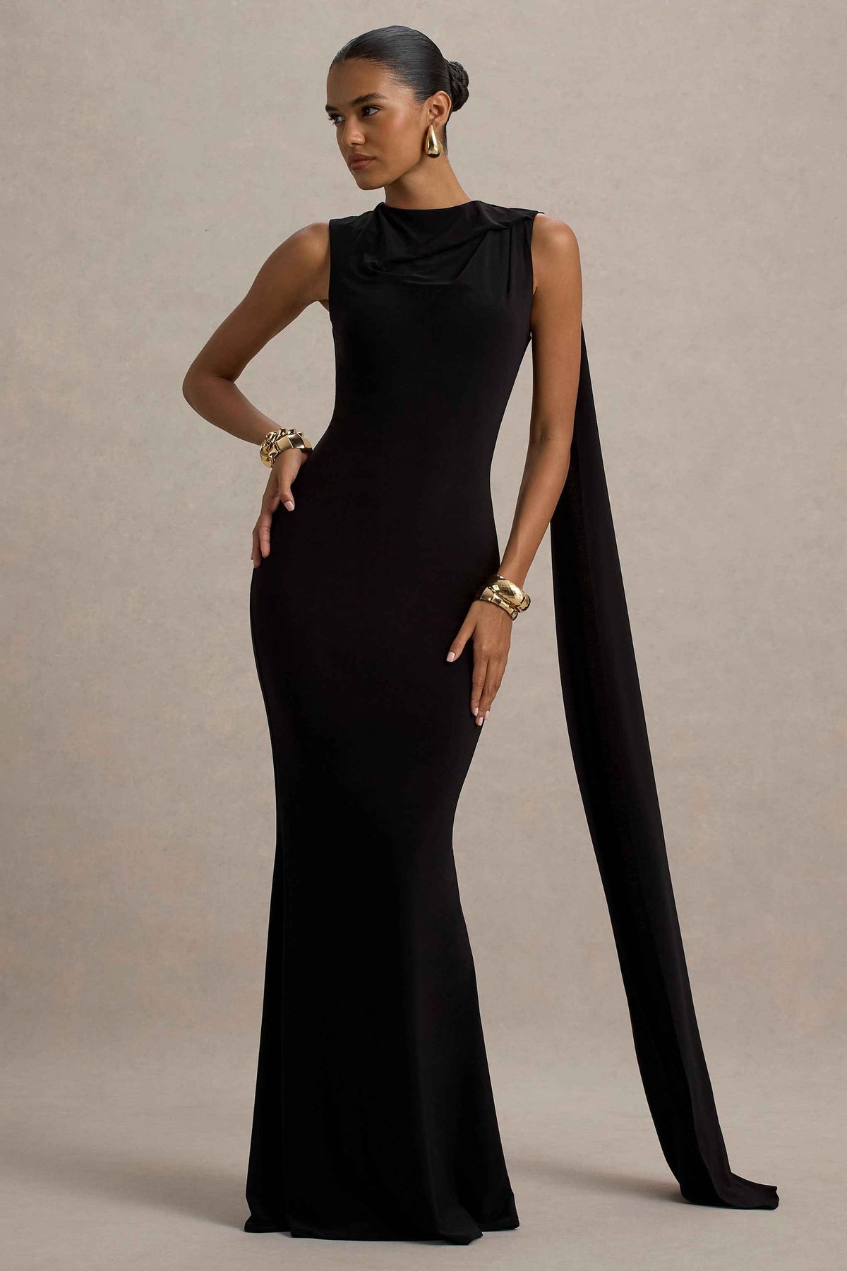 Mia Maxi Dress - Black Sash