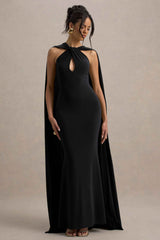 Rhoda Maxi Dress - Black Twist Halter