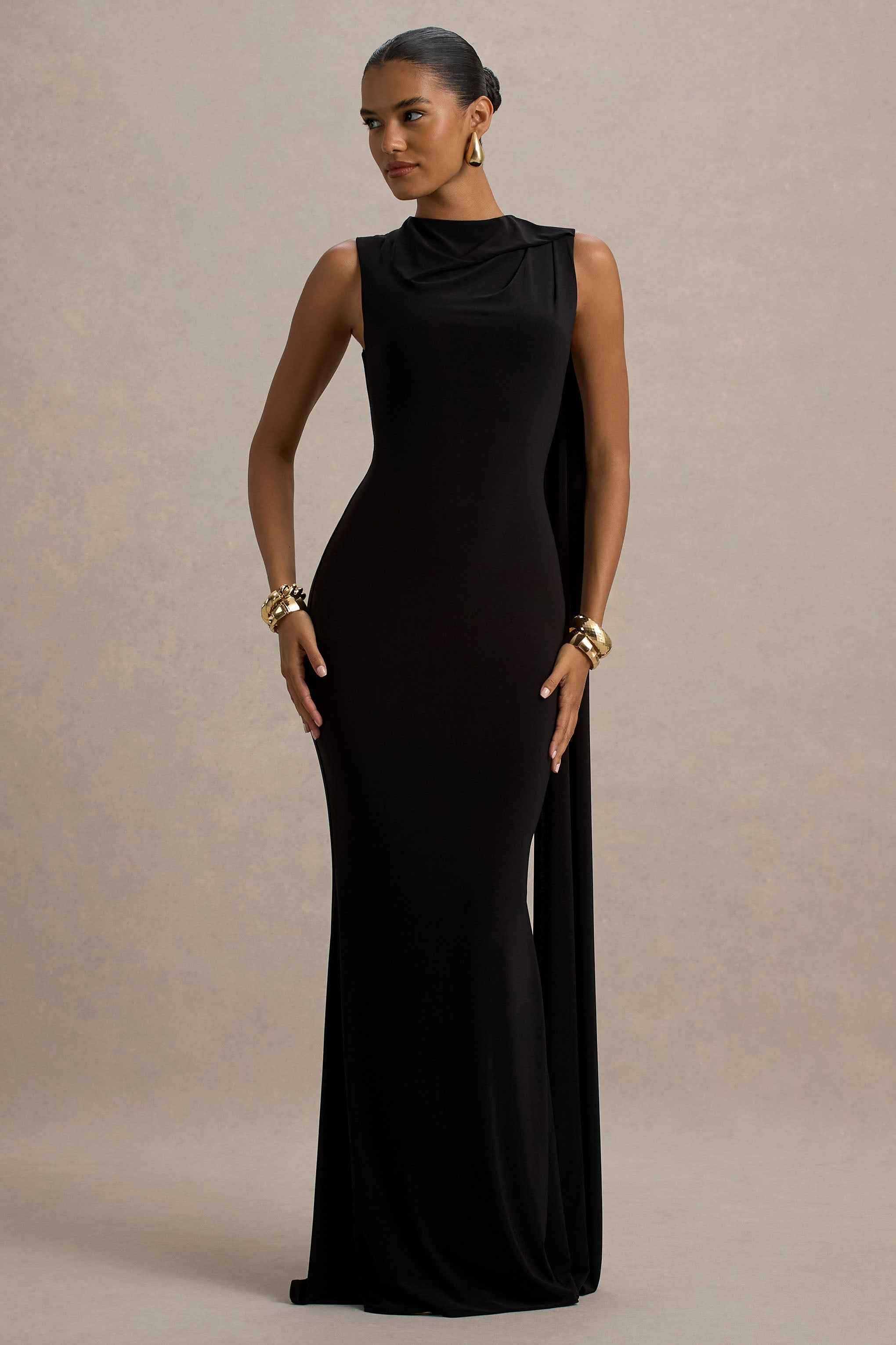 Mia Maxi Dress - Black Sash