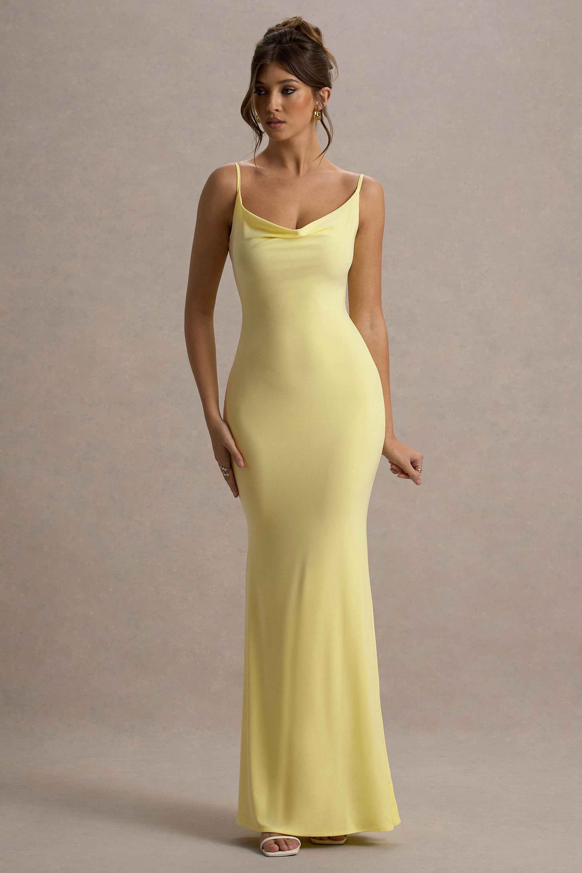Francoise Maxi Dress - Lemon Lace Backless
