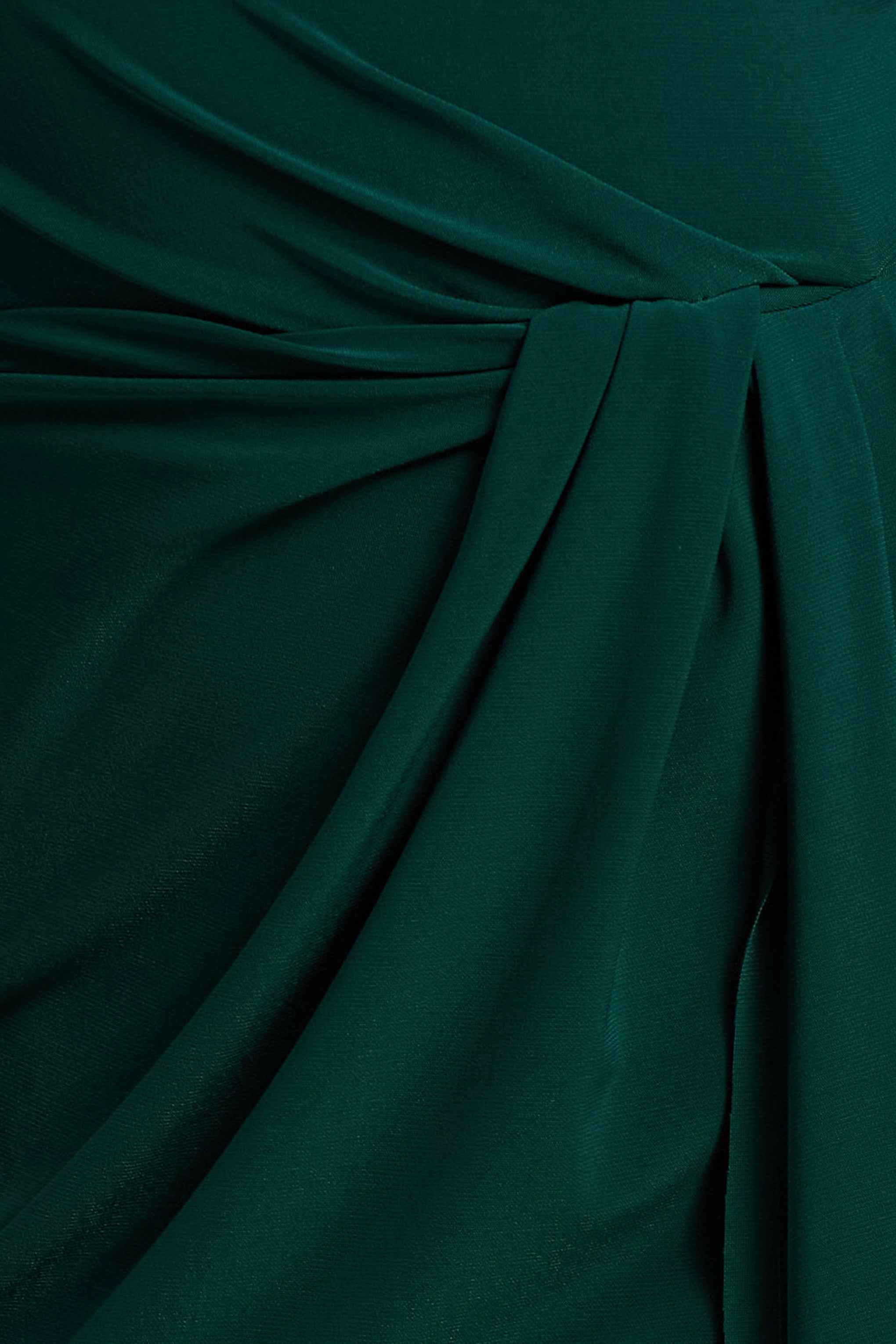 Khari Maxi Dress - Bottle Green Twist Drape
