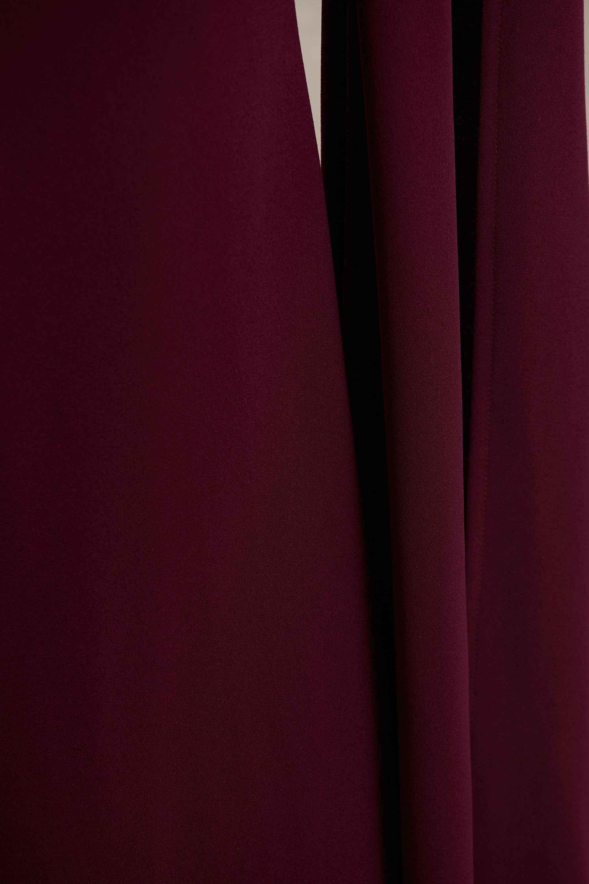 Esme Maxi Dress - Burgundy Cape Sleeves