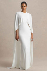 Padma Maxi Dress - White Cape Sleeves
