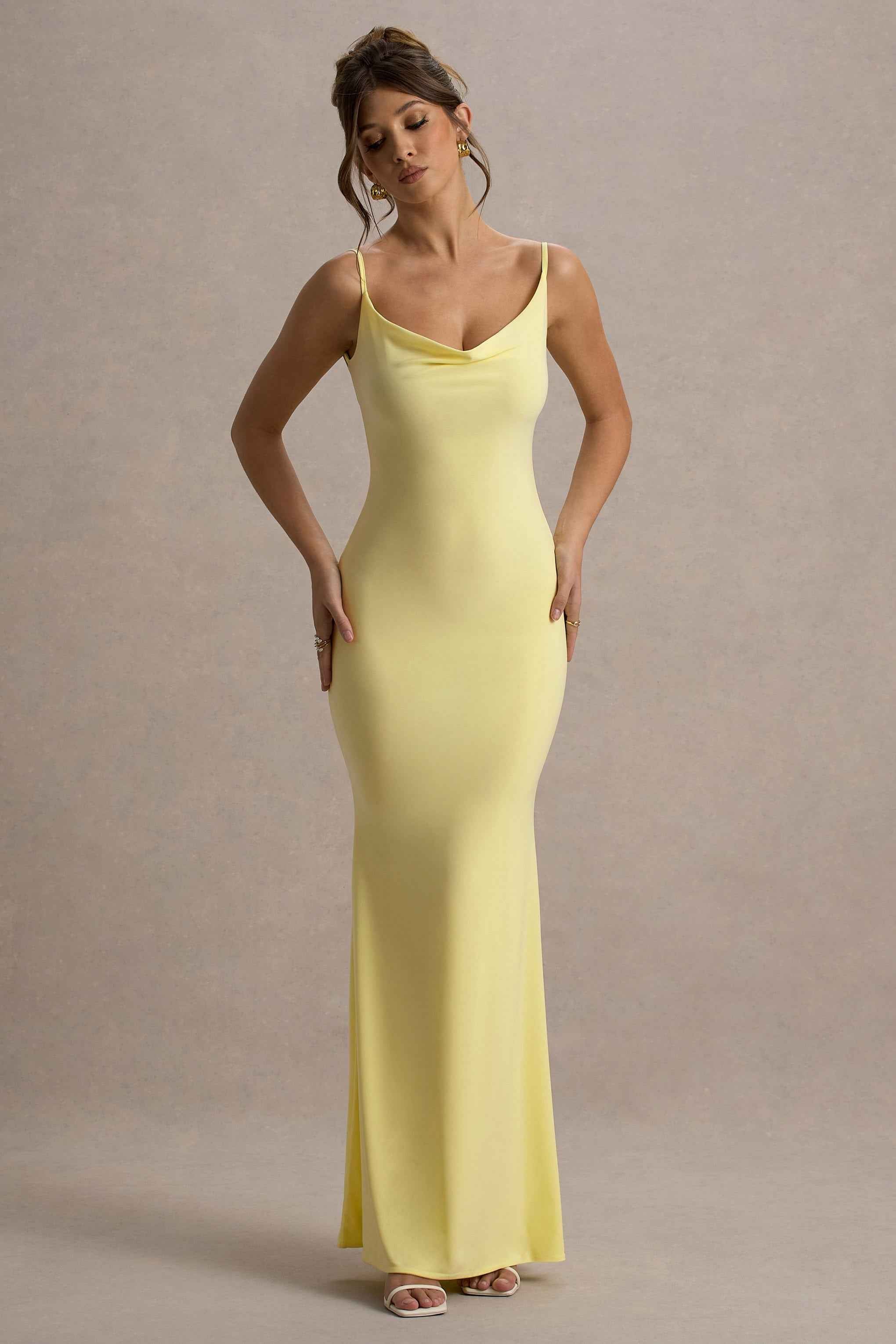 Francoise Maxi Dress - Lemon Lace Backless
