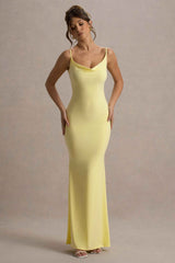 Francoise Maxi Dress - Lemon Lace Backless