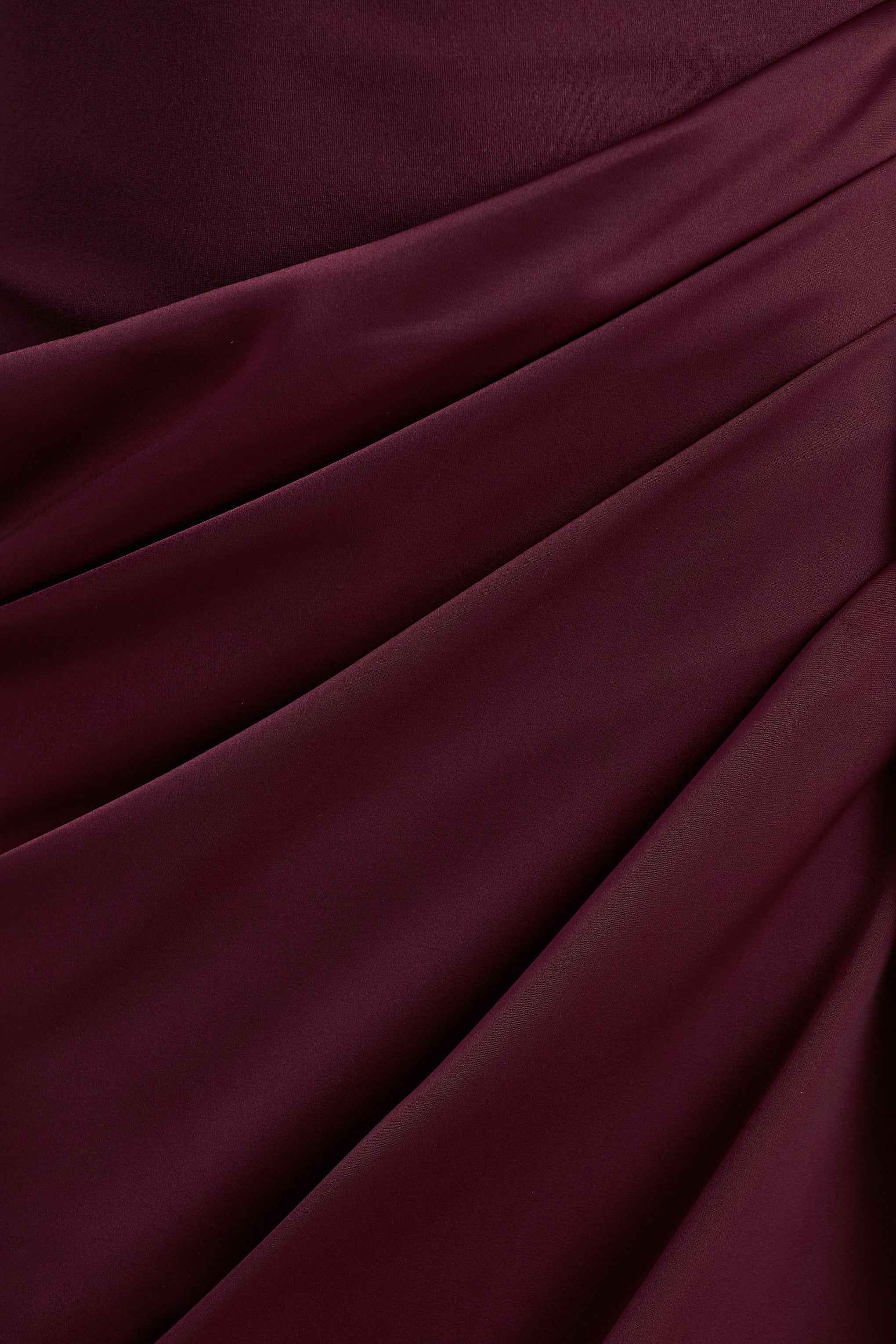 Raffie Midi Dress - Plum Satin Wrap