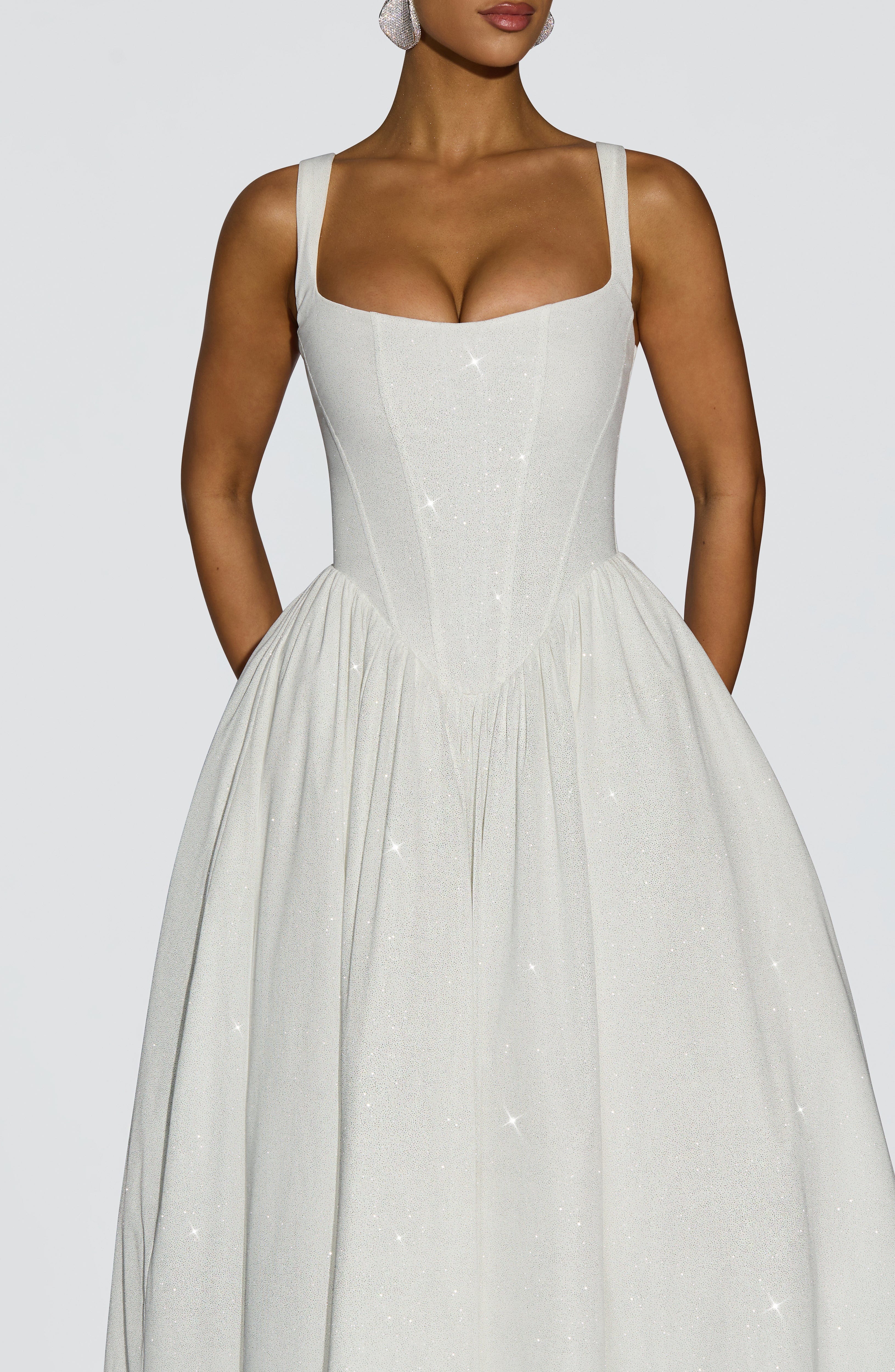 Ivory Sparkle Vivienne Midi Dress