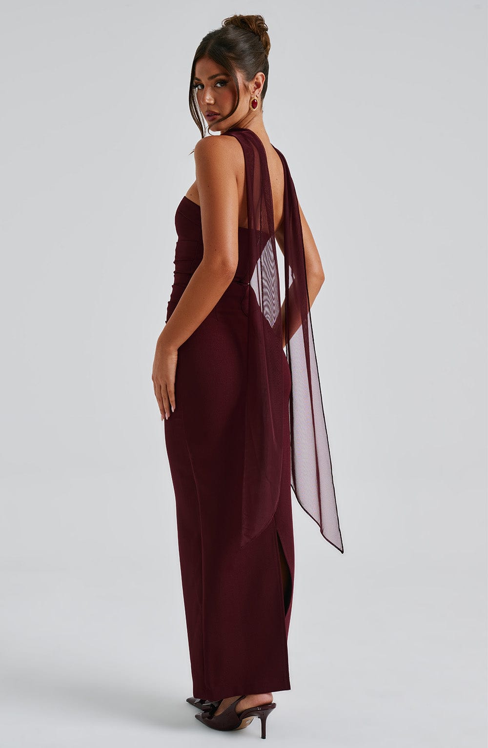 Yulia Cherry Lacquer Maxi Dress