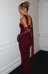 Yulia Cherry Lacquer Maxi Dress